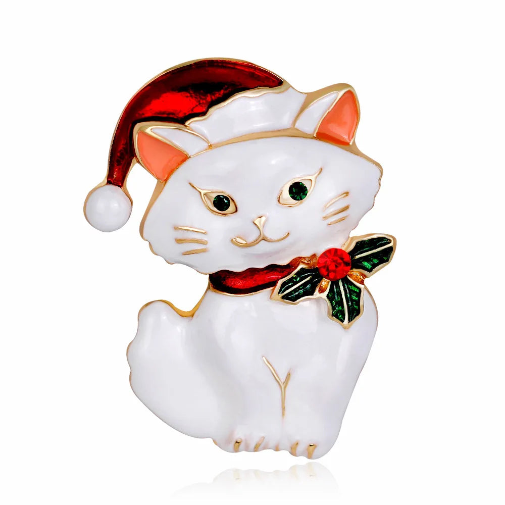 Fashion Sweet Cat Elegant Cute Brooches for Girls Trendy Glamorous Charms Pins Jewelry for Women Ladies Accessories Wholesale