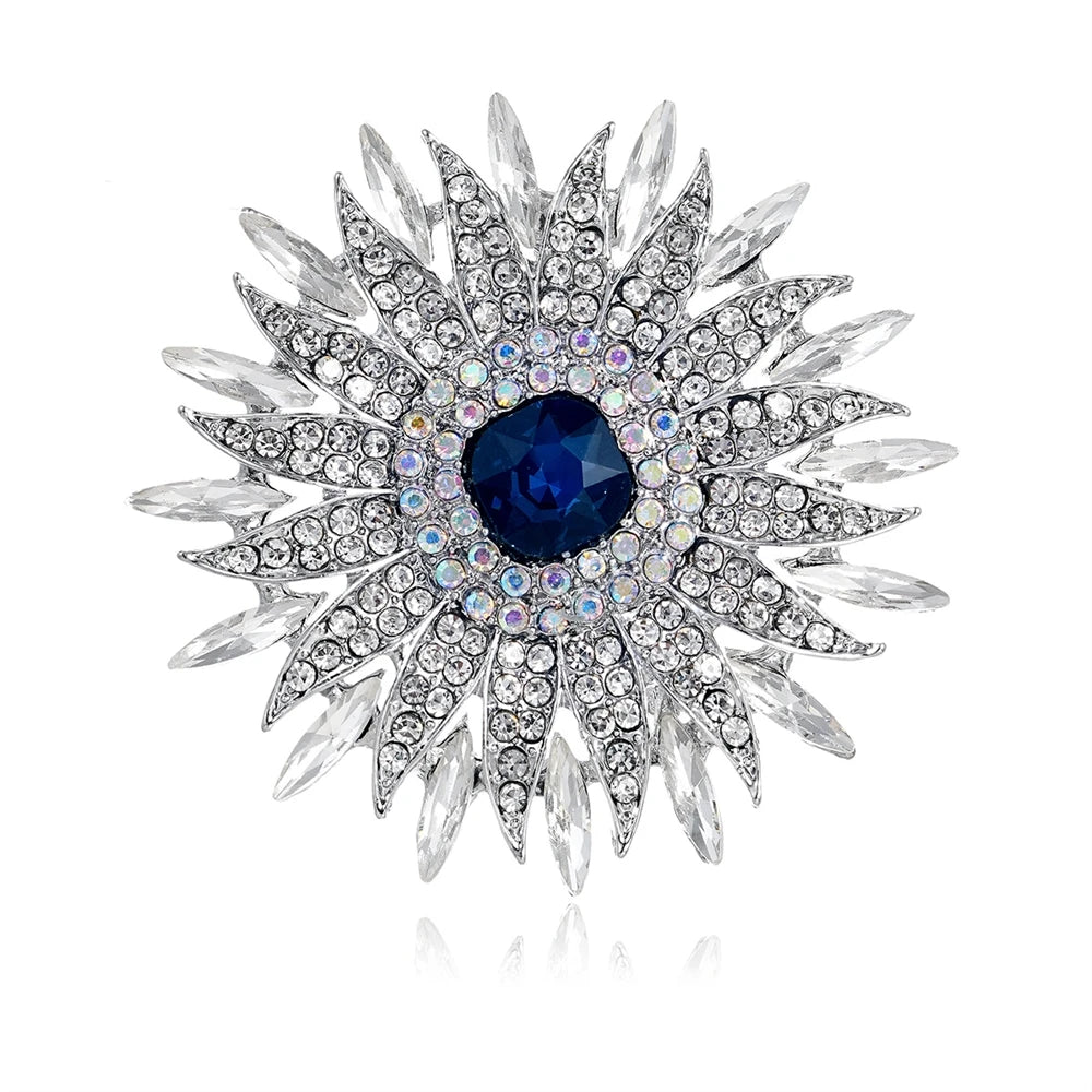 Fashion Glitter Rhinestone Sweet Brooches for Girls Sweet Elegant Luxury Pins Jewelry for Women Ladies Accessories Wholesale