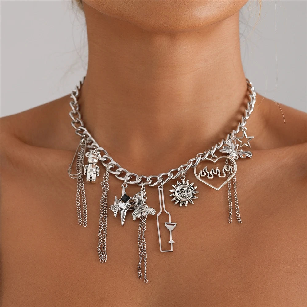 Fashion Luxury Glamorous Necklaces Drop Art Deco Dainty Jewellry for Women Ladies Female Accessories Chinese Supplier Wholesale