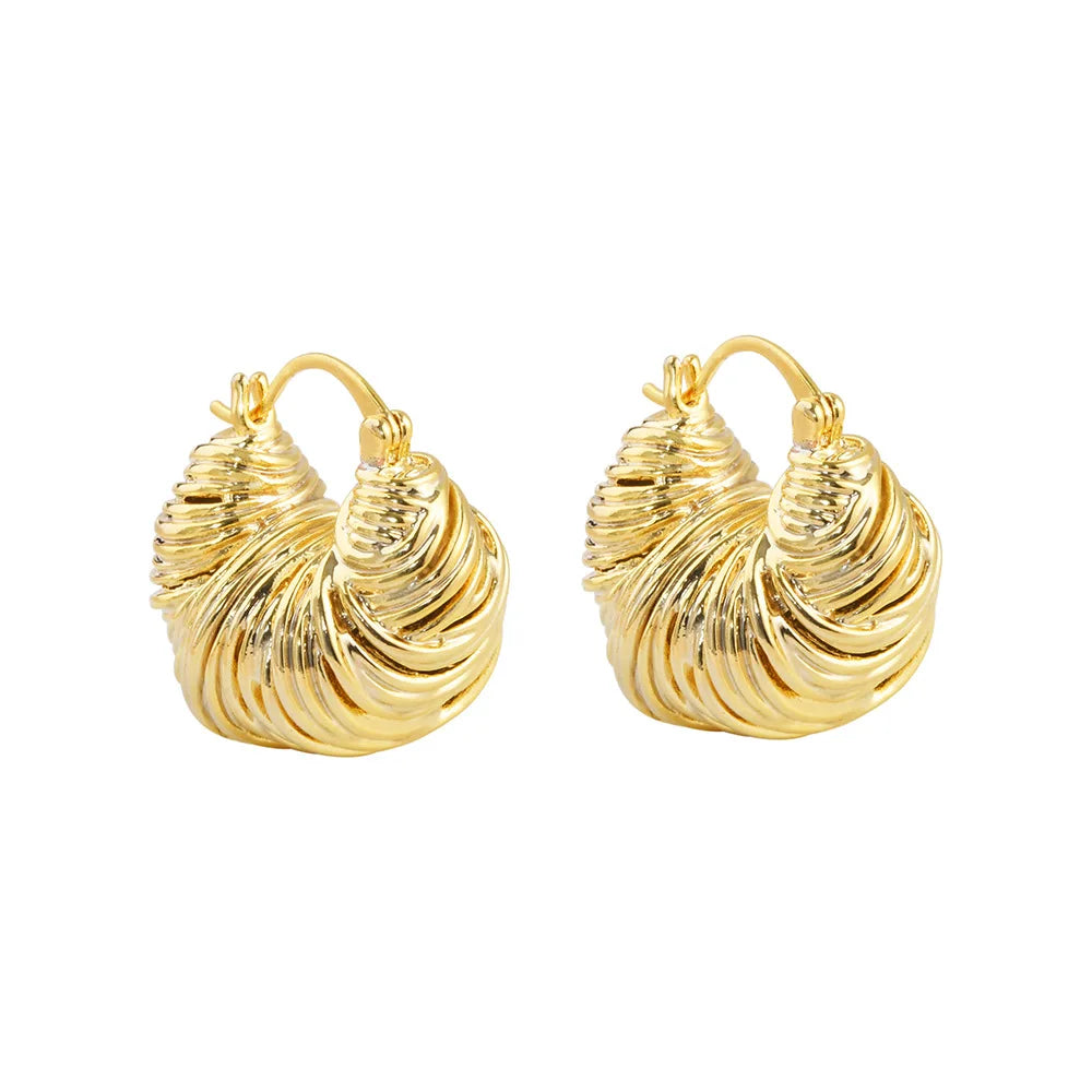 Female Fashion Earring Light Luxury Geometric Earring Wrap Line Thread Earring Design Advanced Sense Cool Simple Earrings Bulk