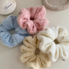 Fashion Simple Solid Color Sweet Scrunchies for Girls Minimalistic Elegant Trendy Hair Ties for Women Ladies Hair Accessories