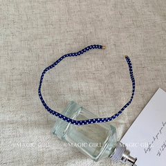 Solid Color Minimalistic Polka Dot Headband Simple Fashion Hair Accessory for Girls and Women Sweet Stock