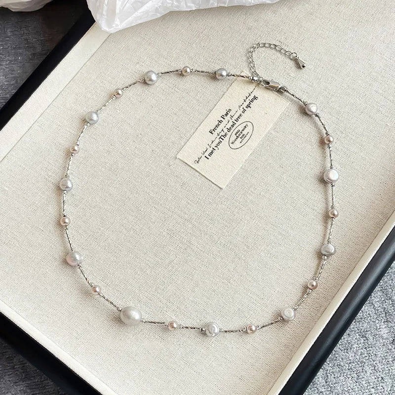 Fashion Pearl Elegant Sweet Necklaces for Girls Minimalistic Simple Designable Jewelry for Women Ladies Bulk Wholesale Low MOQ