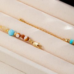 Fashion Lobster Clasp Copper Beads Shell Red Agate Necklaces for Girls Vintage Jewelry for Women Ladies Wholesale China Factory