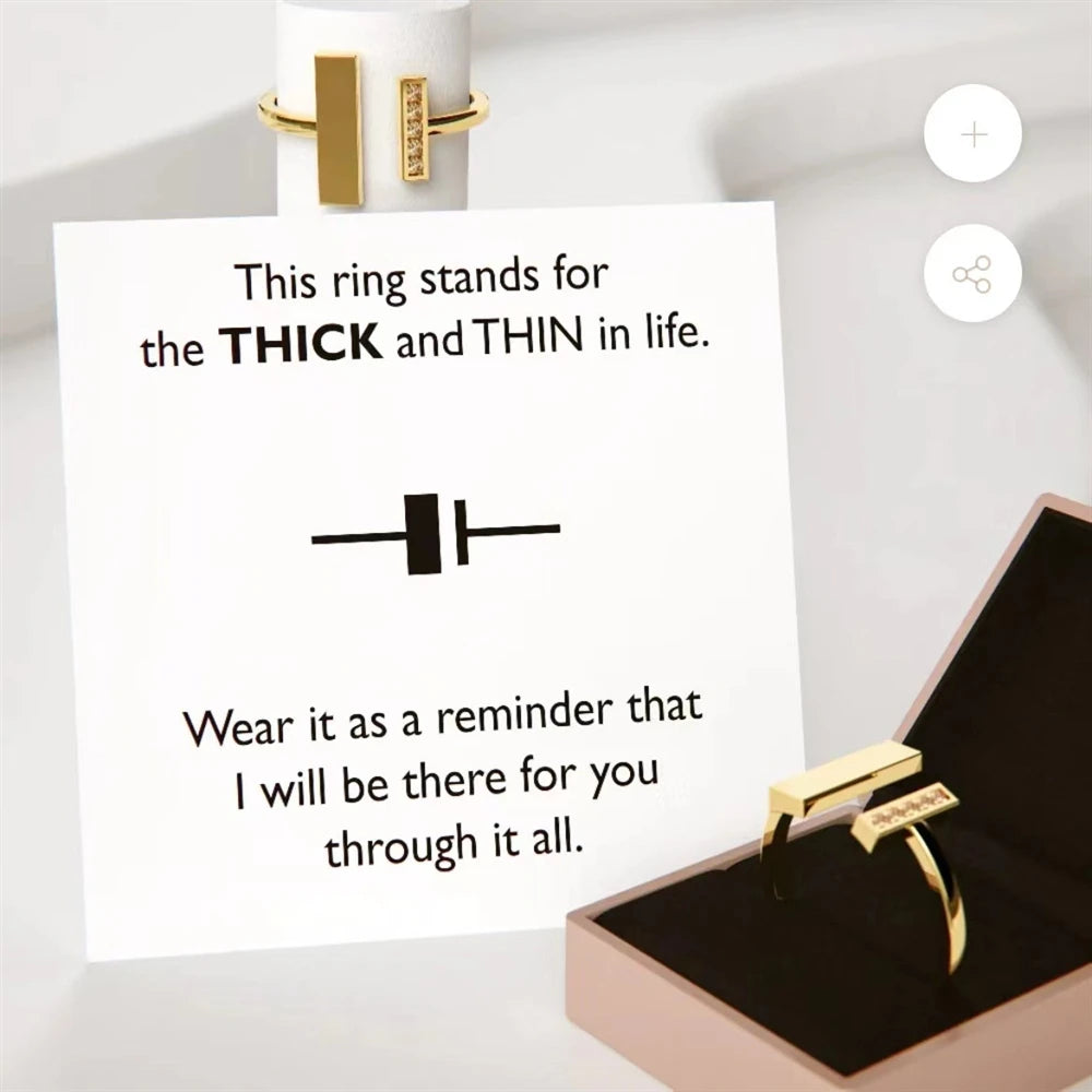 Women's Double T-shaped Rings with Zircon-encrusted InstaStyle Minimalist Rings Korean Fashionable Jewelry Unisex Accessory Bulk