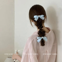 Women Solid Color Rhinestone Alligator Clips Fashion Sweet Minimalistic Hairpins Accessories for Female Daily Office Holiday Use