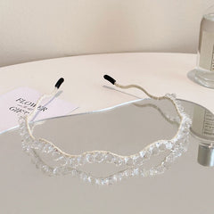 Elegant Princess Style Glitter Headband for Women Lustrous Sparkle Hair Accessories for Girls and Ladies