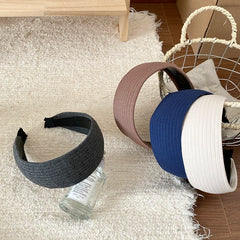 Hot Sale Large Wide Letter Stripe Headbands French Vintage Elegant Lightweight in Stock Hairbands Accessories for Women Daily