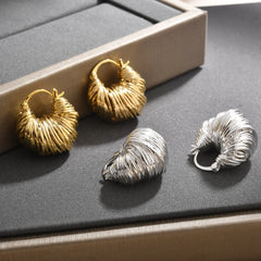 Female Fashion Earring Light Luxury Geometric Earring Wrap Line Thread Earring Design Advanced Sense Cool Simple Earrings Bulk