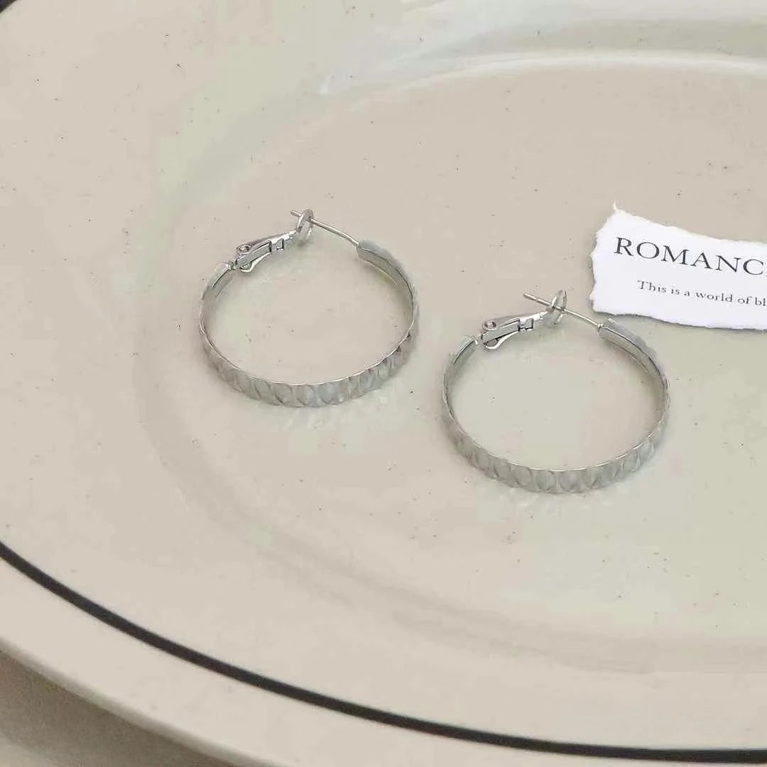 Female Simple Large Hoop Earring Fashion Sequined Sparking Affordable Lightweight Bulk Order Jewelry Accessories for Holiday