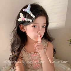 Lustrous Glitter Sparkle Imitation Pearl Hair Clips for Baby Girls Princess Star Alligator for Kids Children Hair Accessories