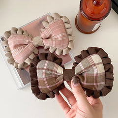 Female Large Bowknot Alligator Clips Fashion Elegant Decorative Wholesale in Stock Hairpins Accessories for Women Daily Office