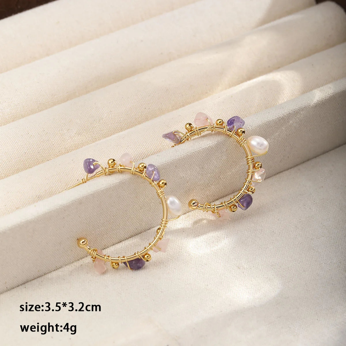 Fashion Natural Stone Freshwater Pearl S925 Silver Hoop Earrings for Girls Sweet Jewelry for Women Ladies Wholesale Low MOQ