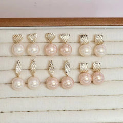 Elegant Fashion Cute Imitation Pearl Refined Dainty Drop Earrings for Girls Sweet Jewellry for Women Ladies Bijuterias Wholesale