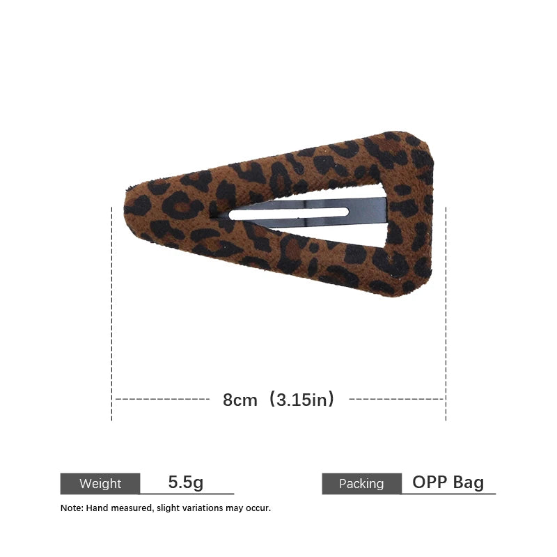 Fashion Classic Leopard Hair Clips for Girls Trendy Elegant Simple Vintage Snap Clips for Women Ladies Hair Accessories Chic