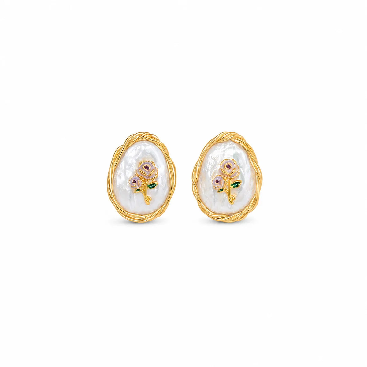 Women Baroque Pearl 18k Gold-plated Stud Earring Factory Price Low MOQ in Stock Elegant Fashion Charms Jewelry for Female Daily