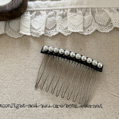 Fashion Simple Imitation Pearl Comb for Girls French Style Classic Trendy Stylish Hair Accessories for Women Ladies in Stock