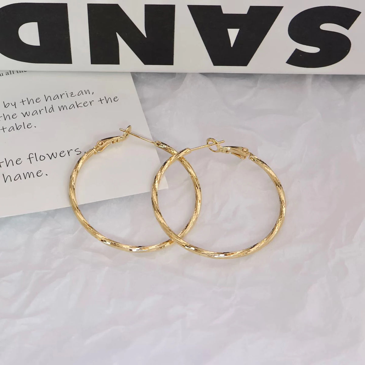 Women Simple Hot Sale Large Hoop Earring Fashion Elegant Dainty Trendy Latest Affordable Bulk Jewelry Accessories for Holiday