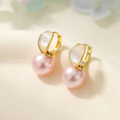 Luxury Imitation Pearl Heart Shaped Drop Earrings for Girls Fashion New Fresh Jewelry for Women Ladies Accessories Wholesale