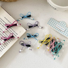 Classic Bowknot Heart Shaped Fabric Hair Clips for Baby Girls Cute Sweet Alligators Hair Accessories for Party Occasions