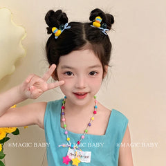 Kids Solid Color Duck Small Hair Ties Alligator Clips Cute Fashion Wholesale in Stock Hairpins Scrunchies Accessory for Children