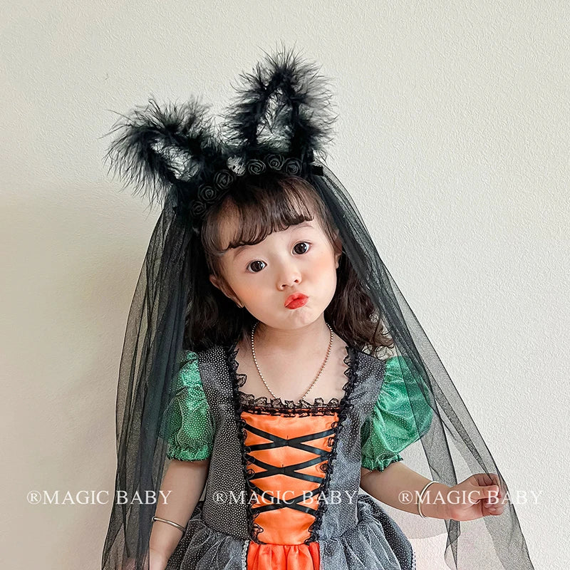 Halloween Headband for Kids Deadwood Butterfly Spooky Nature Hairband Children Costume Party Hair Accessories Trick or Treat