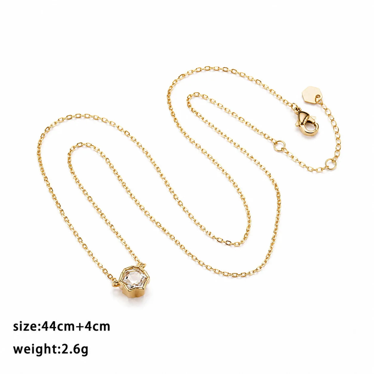 Fashion Copper Link Chain Cubic Zirconia Pendent Necklaces for Girls Sweet Jewelry for Women Ladies Wholesale China Factory