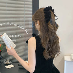 Sweet Solid Color Simple Hair Clips for Girls Luxury Simple Elegant French Style Banana Clips for Women Ladies Hair Accessories