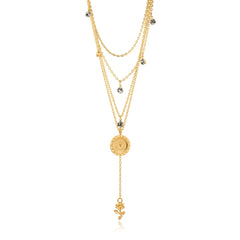 Fashion Trendy Flowers Floral Layered Wearing Necklaces for Girls Elegant Glamorous Sweet Jewelry for Women Ladies Accessories