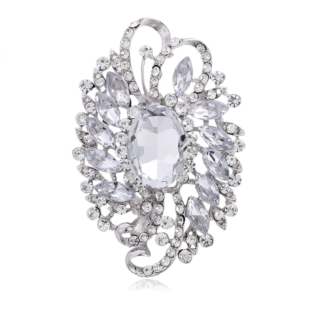 Fashion Rhinestone Glitter Sparking Dainty Brooches for Girls Glamorous Vintage Pins Jewelry for Women Ladies Accessories