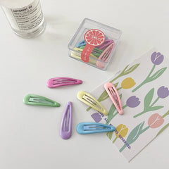 Classic Simple Solid Color Cute Hair Clips for Girls Kids Sweet Fashion Snap Clips for Women Ladies Hair Accessories Haarspange