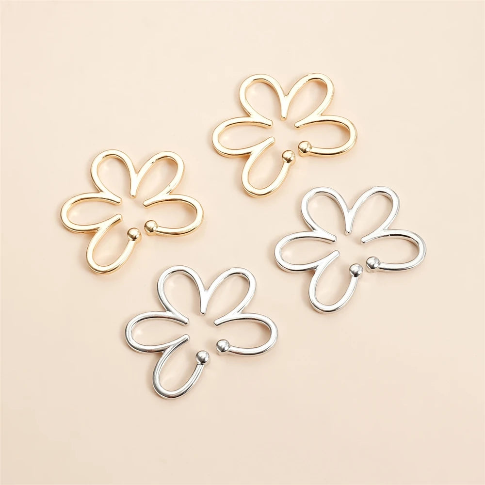 Fashion Simple Minimalist Flowers Floral Dainty Drop Earrings for Girls Sweet Elegant Jewelry for Women Ladies Accessories