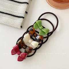Brand New Simple Bowknot Solid Color Scunchies for Girls Fashion Sweet Hair Ties for Women Ladies Hair Accessories High Elastic