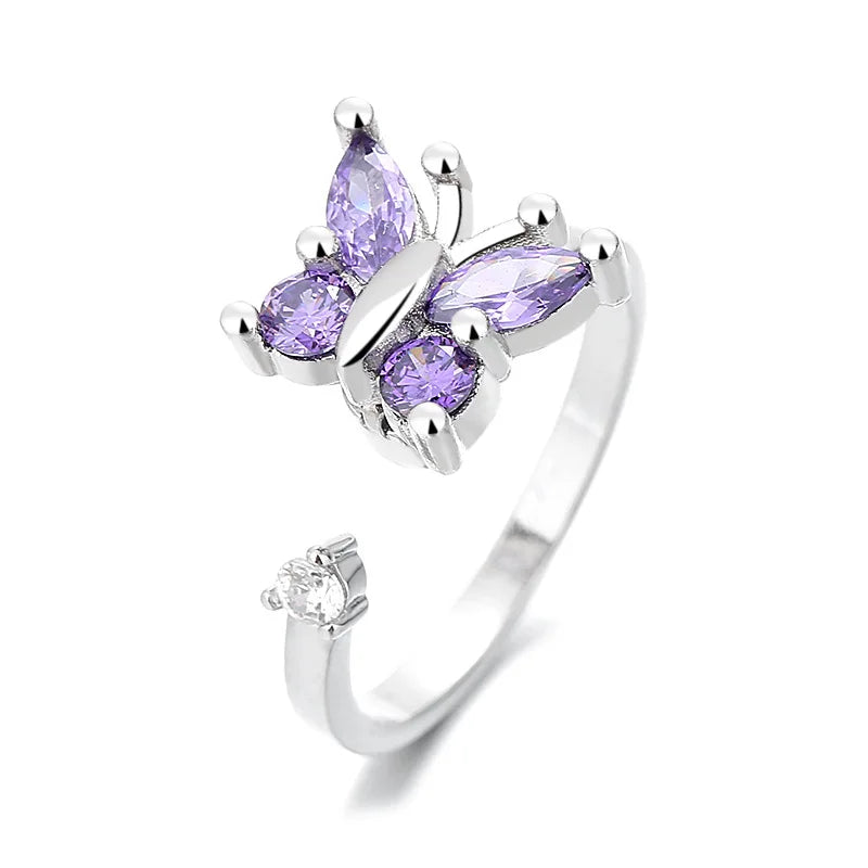 Women Evil's Eye Open Rings Adjustable Flower Rotating Ring with Cubic Zirconia Fashion Elegant Jewelry Gift Accessory Wholesale