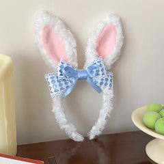 Brand New Sweet Cute Rabbit Head Band for Girls Kids Kawaii Bowknot Hair Band for Women Ladies Hair Accessories Fashion Trendy