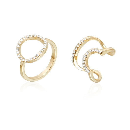Fashion Simple Trendy Stylish Rings for Girls Minimalistic Elegant Art Deco Dainty Jewelry for Women Ladies Accessories Chic
