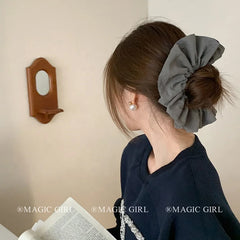 Fashion Solid Color High Elastic Scrunchies for Girls Cute Sweet Chic Simple Hair Ties for Women Ladies Hair Accessories Stylish