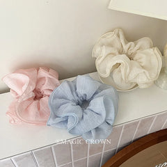 Large Popular Hair Ties Solid Color Minimalist Trendy Sweet Hair Rope for Women Creative Design Popular Scrunchy Hair Accessory