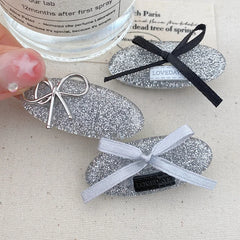 Fashion Sweet Cute Glitter Sparkle Hair Clips for Women Bowknot Elegant Trendy Alligator for Women Ladies Hair Accessories