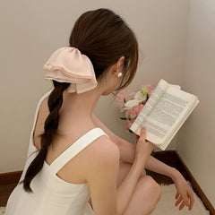 Hot Sale Women's Solid Color Large High Elastic Hair Ties Fashion Graceful Classic Stock Scrunchies Accessories for Girls Daily