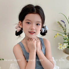 Simple Minimalistic Bowknot Scrunchies for Baby Girls Cute Sweet Kawaii Hair Ties for Kids Children Hair Accessories in Stock