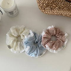 Fashion Elegant Solid Color Scrunchies for Girls Trendy Graceful Minimalistic Hair Ties for Women Ladies Hair Accessories