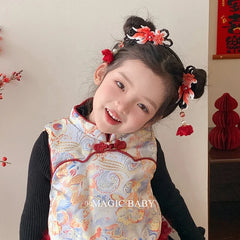 Vintage Chinese Style Glitter Headband for Girls Sweet Cute Hair Accessory for Kids Festive Stock