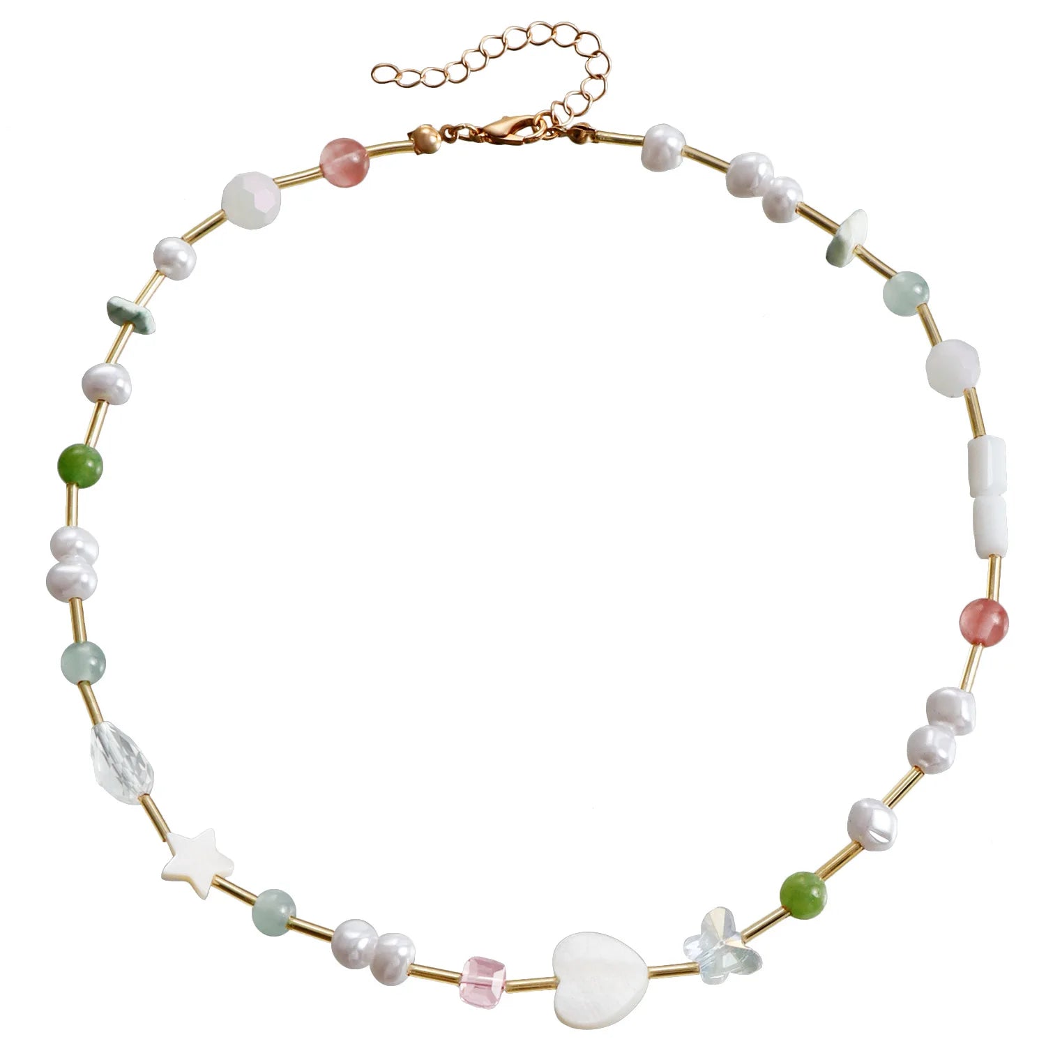 Fashion Beads Flower Sweet Cute Necklaces for Girls Stylish Boho Y2K Jewellry for Women Ladies Accessories Chinese Supplier