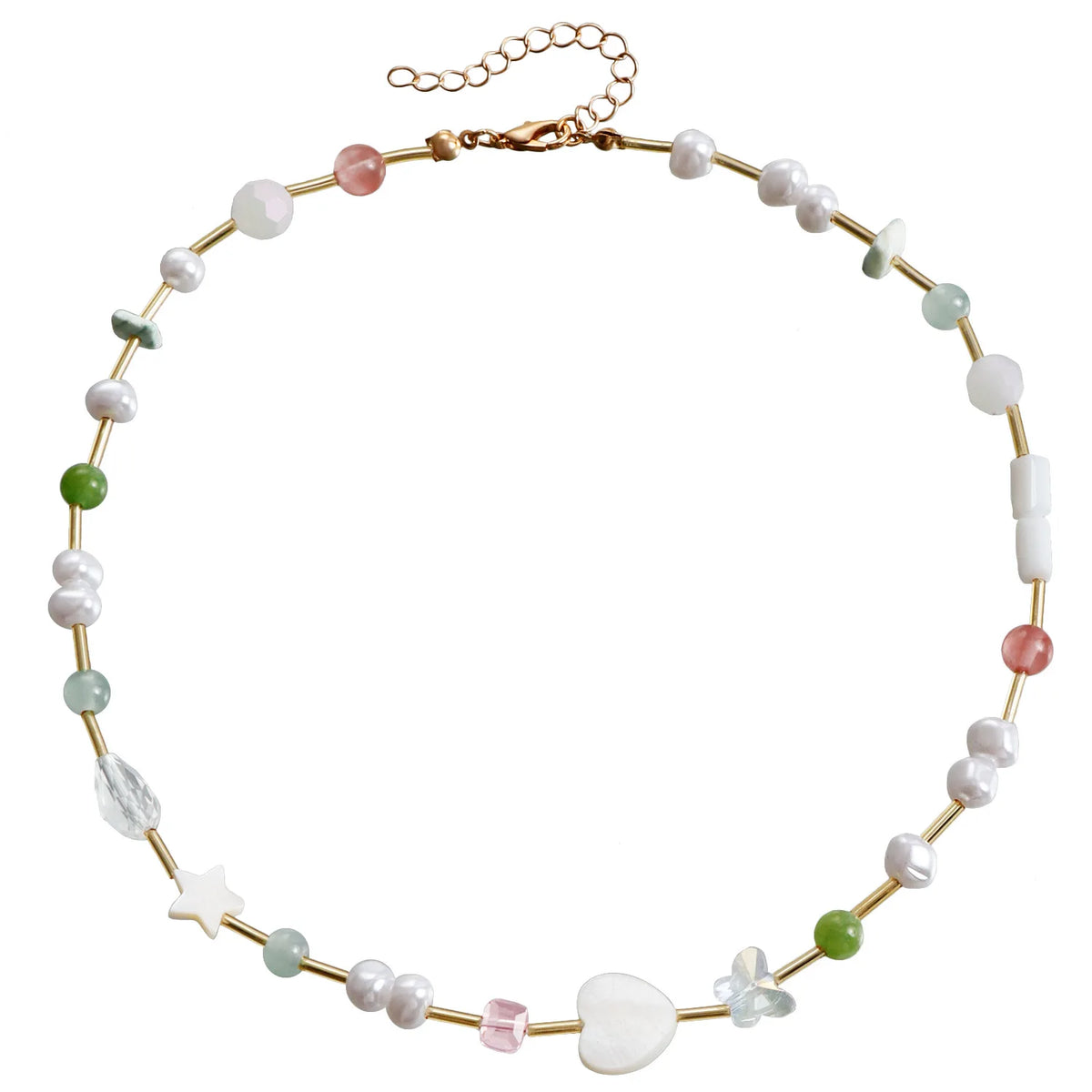 Fashion Beads Flower Sweet Cute Necklaces for Girls Stylish Boho Y2K Jewellry for Women Ladies Accessories Chinese Supplier