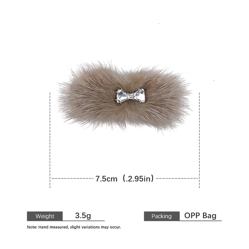 Fashion Fluffy Glitter Bowknot Hair Clips for Girls French Style Elegant Alligators for Kids Children Hair Accessories in Stock
