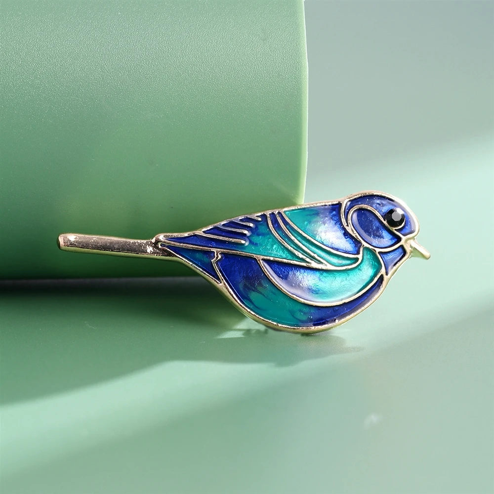Fashion Trendy Lustrous Animals Birds Sweet Brooches for Girls Elegant Stylish Pins Jewelry for Women Ladies Accessories Chic