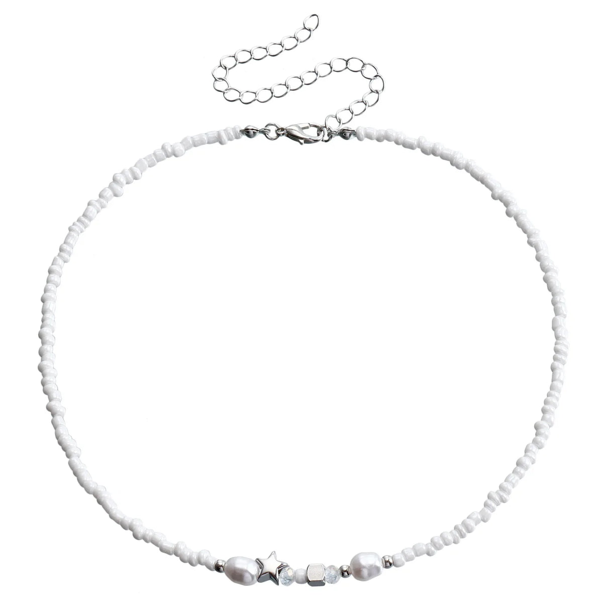 Fashion Star Beads Simple Solid Color Necklaces for Girls Sweet Trendy Jewellry for Women Ladies Accessories Chinese Supplier
