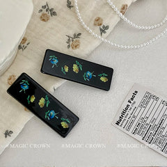 Women's French Vintage Small Duckbill Hairpins Graceful Flower Fashion Stock Hair Claw Clips for Daily Office Use or Parties