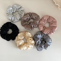 Classic Solid Color Simple Minimalistic Scrunchies for Girls Lustrous Hair Ties for Women Ladies Hair Accessories Decoratives